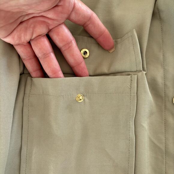 Zara Wome'ns Size Large Button Front Oversized Drawstring Tunic Top Shirt Dress - Picture 5 of 13